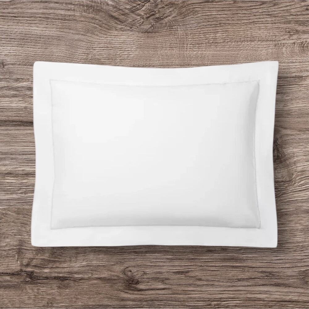 NWT Ralph Lauren Tuxedo White Organic Cotton Percale Palmer Standard Sham 20x28
